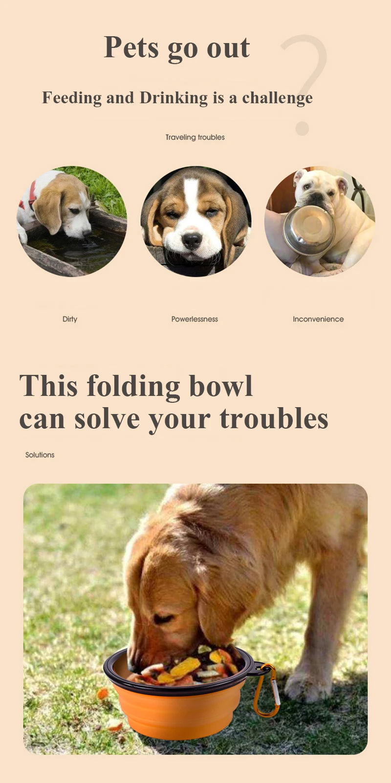 FoldPaws Travel Bowl